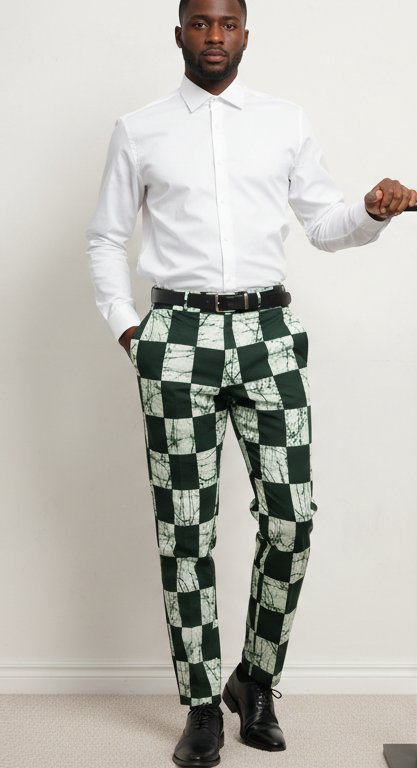Emerald Grid Ankara pants