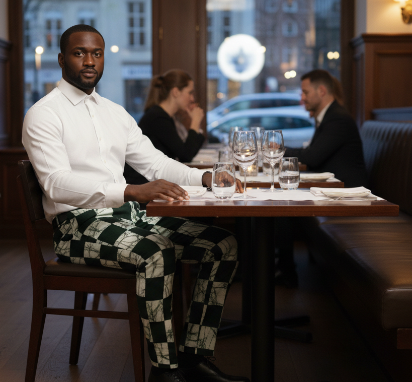 Emerald Grid Ankara pants